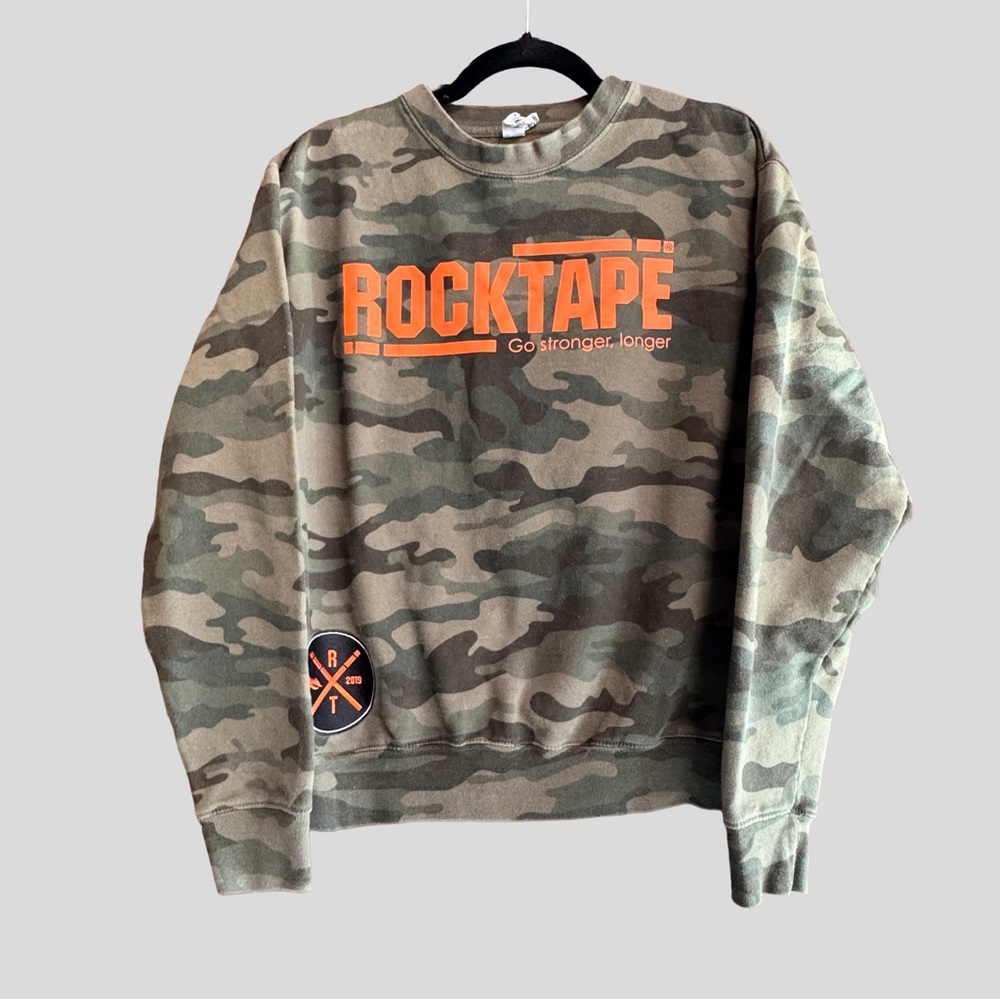 Camouflage Rocktape Logo Men's Crewneck Sweatshirt Camo